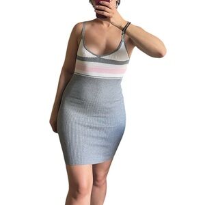 Striped Short Knit Dress